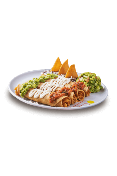 plate of Tacos dorados Vips