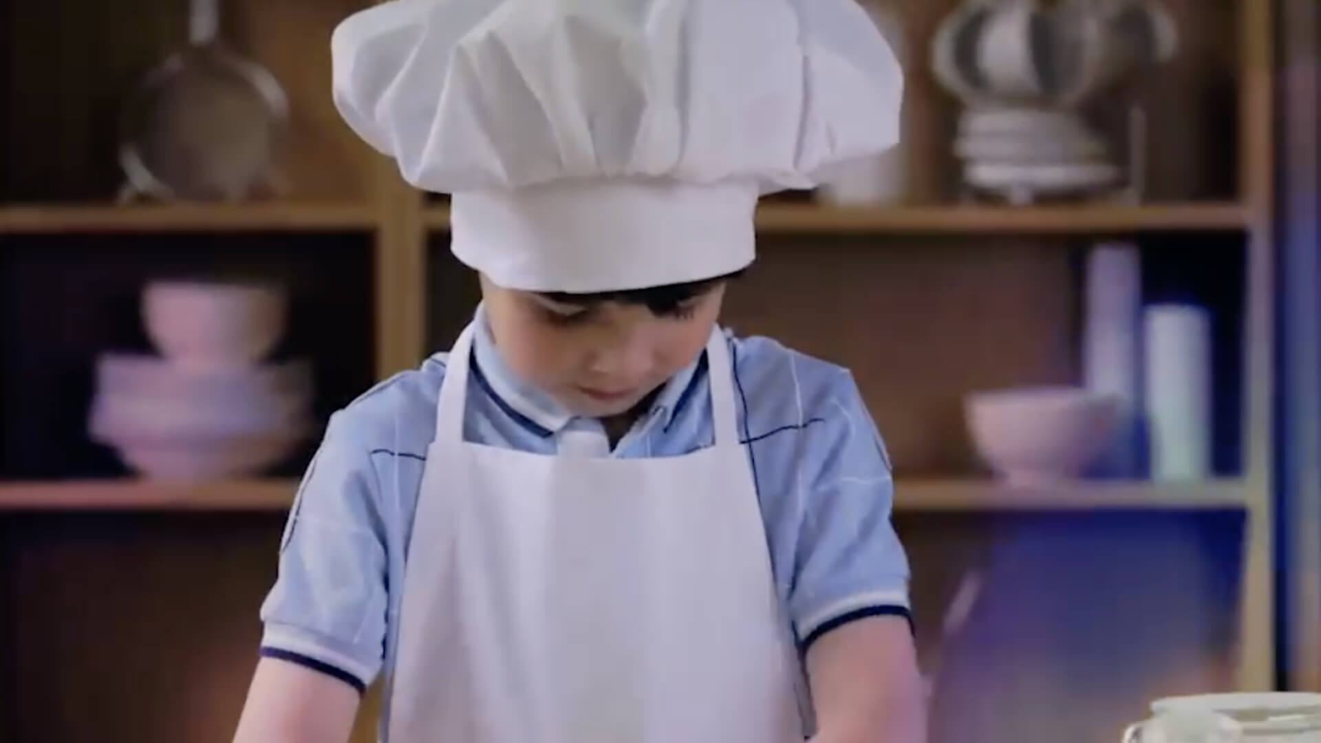 little boy cooking